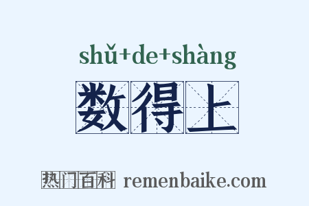 数得上是什么意思的图片
